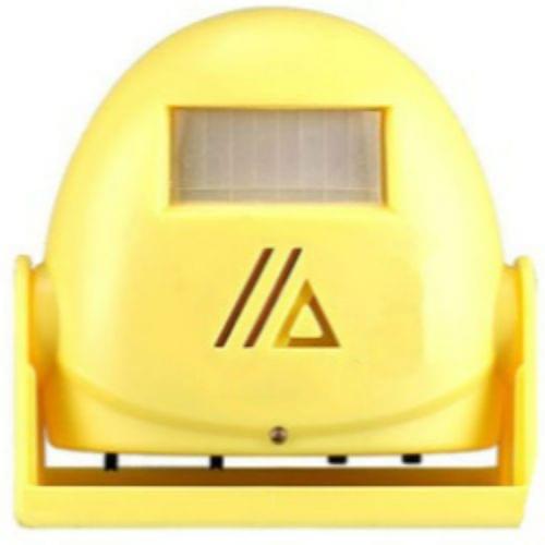 Wireless Intelligent Doorbell Infrared Motion Sensor Voice Prompter Warning Door Bell Alarm(Yellow)