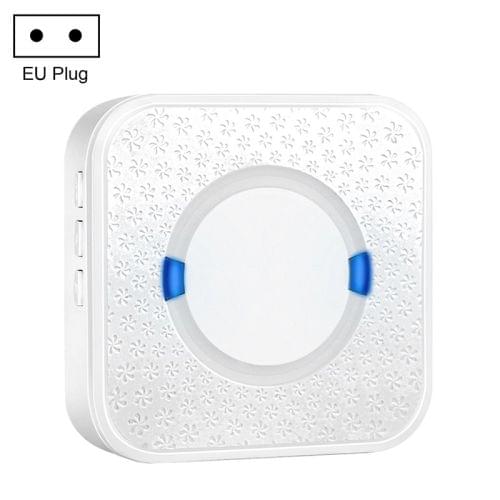 P6 110dB Wireless IP55 Waterproof Low Power Consumption WiFi Doing-dong Doorbell Receiver, Receiver Distance: 300m, EU Plug (White)