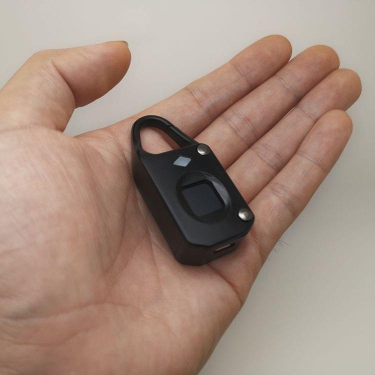 USB Charging Anti-theft Electronic Smart Fingerprint Lock, Support up to 10 Fingerprints Memory(Black)