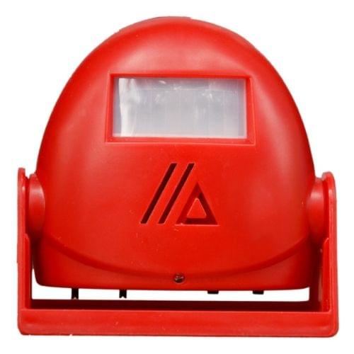 Wireless Intelligent Doorbell Infrared Motion Sensor Voice Prompter Warning Door Bell Alarm(Red)