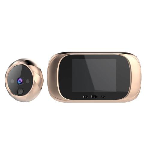 DD1 Smart Electronic Cat Eye with 2.8 inch LCD Screen, Support Infrared Night Vision / Doorbell / Camera(Gold)