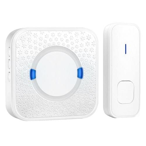 P6-B 110dB Wireless IP55 Waterproof Low Power Consumption WiFi Doorbell Receiver, 53 Music Options, Receiver Distance: 300m(White)