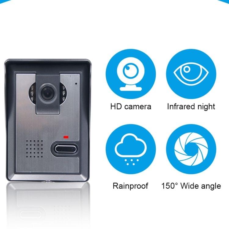 TS-YP710MA 7 inch Screen Smart Video Doorbell Peephole Viewer, Support Visual Intercom & Night Vision & Real-time Monitoring