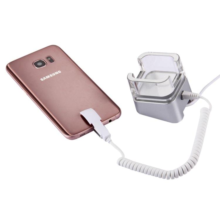 Mobile Phone Anti-theft Alarm Display Stand with Remote Control for Galaxy, Huawei, HTC, LG, Google, Xiaomi and the Smartphones with Micro USB Port