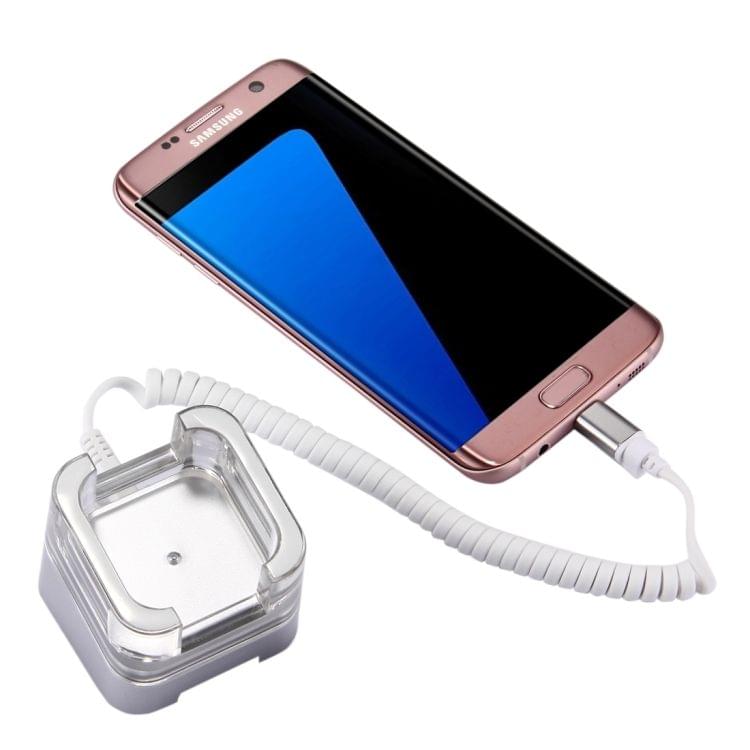 Mobile Phone Anti-theft Alarm Display Stand with Remote Control for Galaxy, Huawei, HTC, LG, Google, Xiaomi and the Smartphones with Micro USB Port