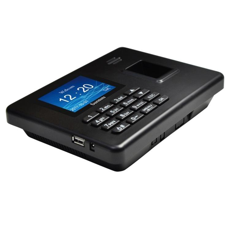 A3 2.8 inch Color TFT Screen Biometric Fingerprint Time Attendance, USB Communication Office Time Attendance Clock(Black)