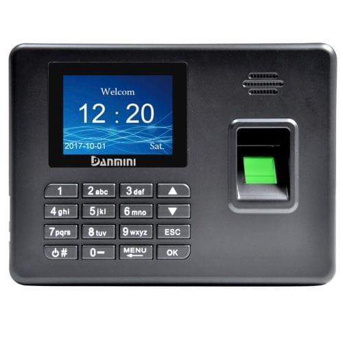 A3 2.8 inch Color TFT Screen Biometric Fingerprint Time Attendance, USB Communication Office Time Attendance Clock(Black)