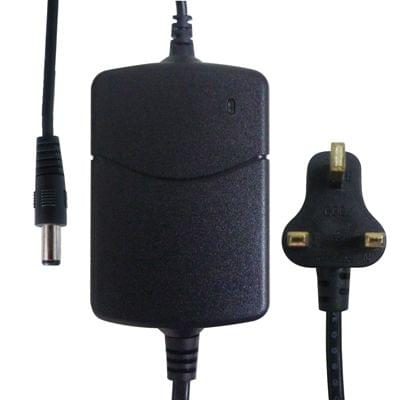 UK Plug AC Adapter 12V 2A for CCD Cameras, Output Tips: 5.5 x 2.1mm(Black)