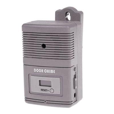 Light Sensitive and Motion Activated Visitor Door Chime with 0.7 inch LCD Counter (32-Melody/3xAA)