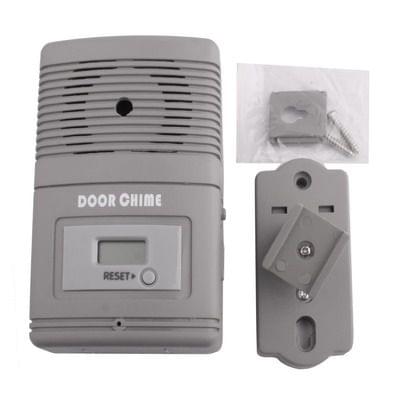 Light Sensitive and Motion Activated Visitor Door Chime with 0.7 inch LCD Counter (32-Melody/3xAA)