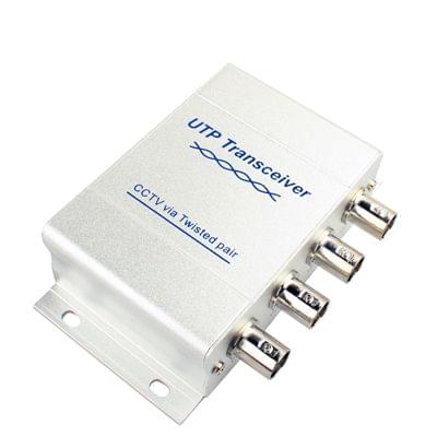 CCTV Via Twisted Pair Video Balun UTP Transceiver (LLT-204)(Silver)