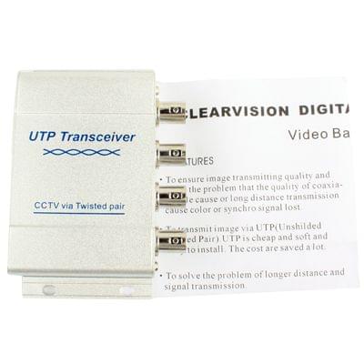 CCTV Via Twisted Pair Video Balun UTP Transceiver (LLT-204)(Silver)
