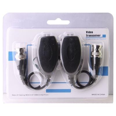2 PCS Passive UTP Video Balun Transceiver(Black)