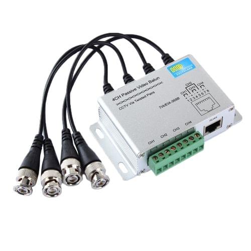 HD204A-F HD-CVI/TVI/AHD CCTV 4CH UTP Passive Video Balun