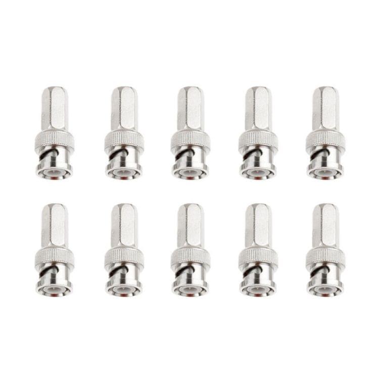 10 PCS Hexagon BNC Male Compression Connector