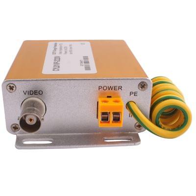 220V 2 in 1 Power Video Signal Security Surge Lightning Arrester (Golden)