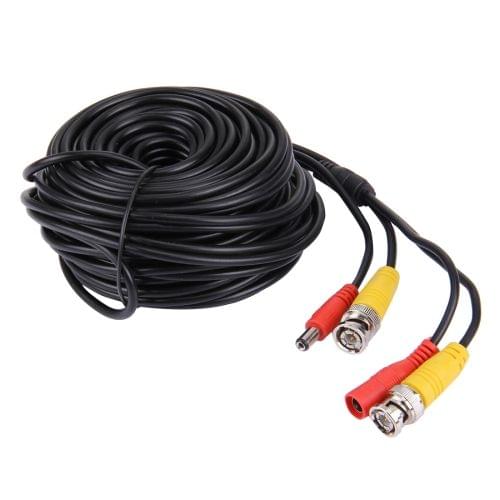 CCTV Cable, Video Power Cable, RG59 Coaxial Cable, Length: 20m(Black)