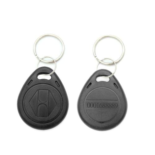 10 PCS 125KHz TK/EM4100 Proximity ID Card Chip Keychain Key Ring(Black)