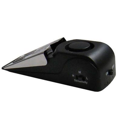 Door Stop Wedge Alarm for Home and Travel(Black)