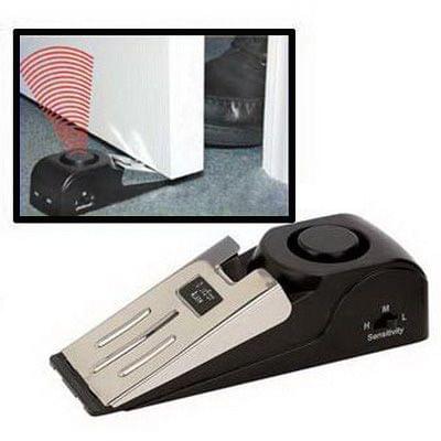 Door Stop Wedge Alarm for Home and Travel(Black)