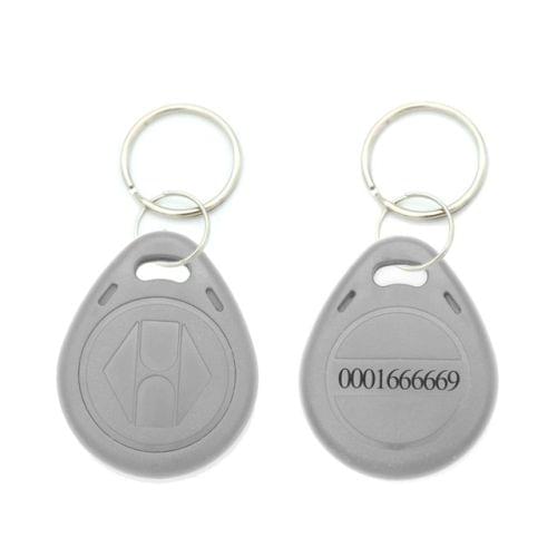 10 PCS 125KHz TK/EM4100 Proximity ID Card Chip Keychain Key Ring(Gray)