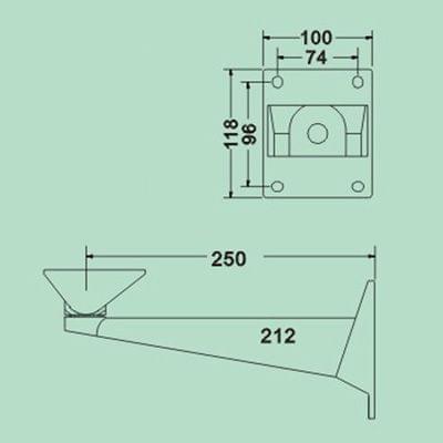 Beige CCD CCTV Camera Aluminum Mounting Bracket, Load-bearing: 12kg (JY-212)(Beige)