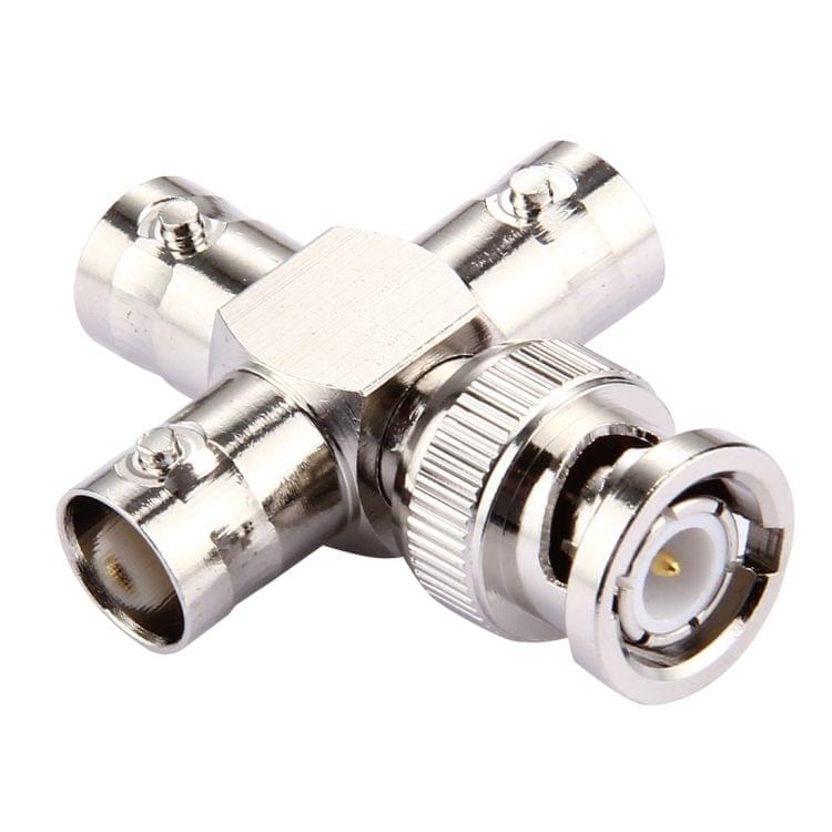 2 PCS 1 x BNC Male to 3 x BNC Female Connector,  Cross Type