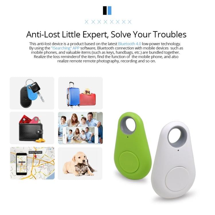 Keyfinder Wallet Dog Cat kids GPS locator anti lost keychain Smart Search Bluetooth Tracker Tag(Green )
