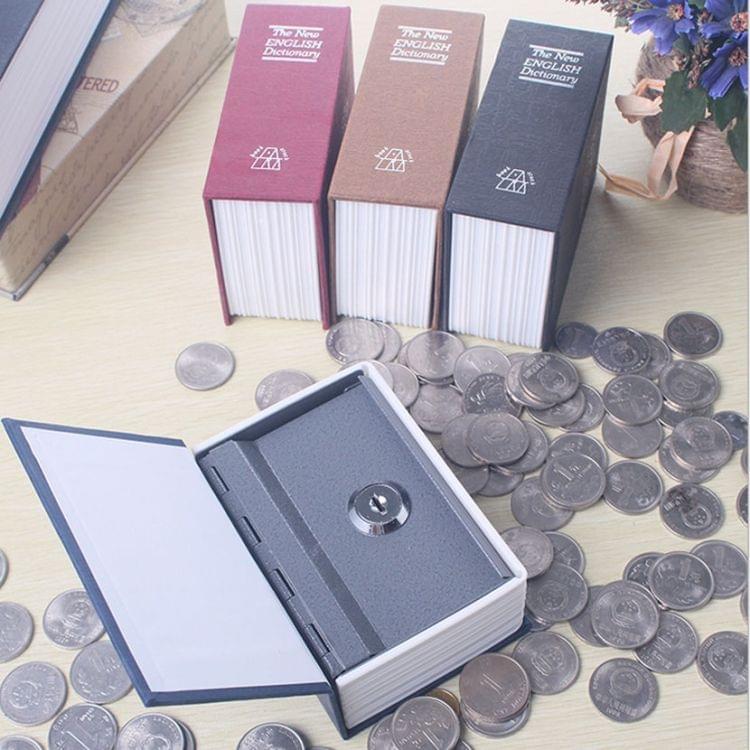 Mini Dictionary Safe Box Book Secret Security Lock Cash Money Coin Storage Jewellery key Locker(Blue)