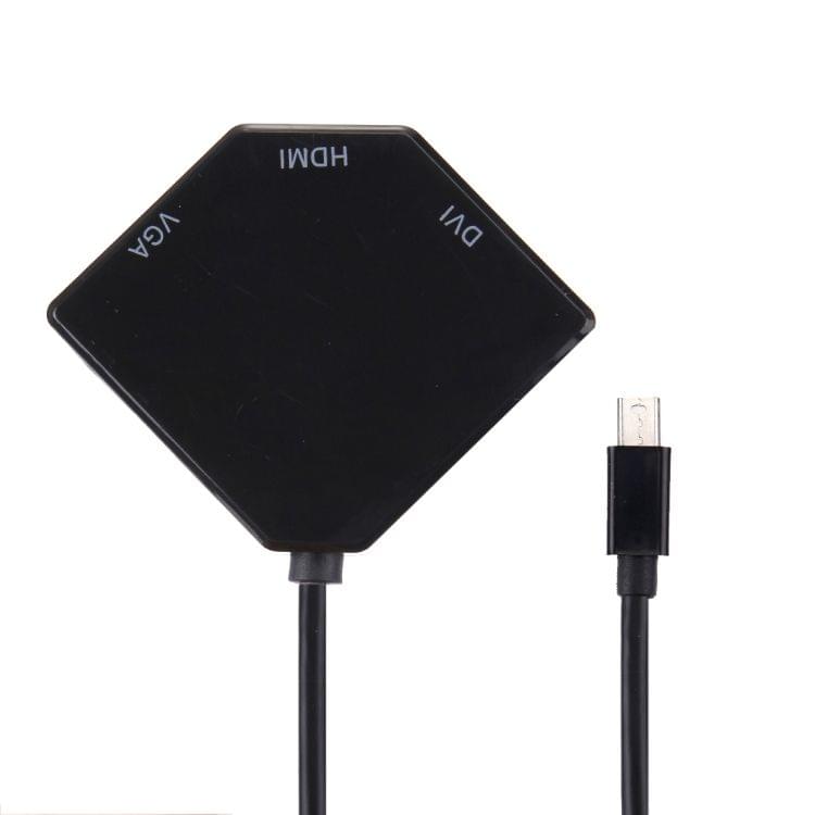 3 in 1 Mini Display Port to HDMI / VGA / DVI Digi-port Adapter(Black)