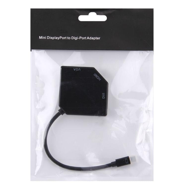 3 in 1 Mini Display Port to HDMI / VGA / DVI Digi-port Adapter(Black)