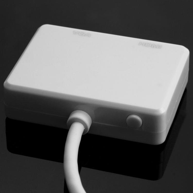 Mini DisplayPort to HDMI / VGA Adapter for MacBook / MacBook Pro / Mac Book Air, Length: 19cm(White)