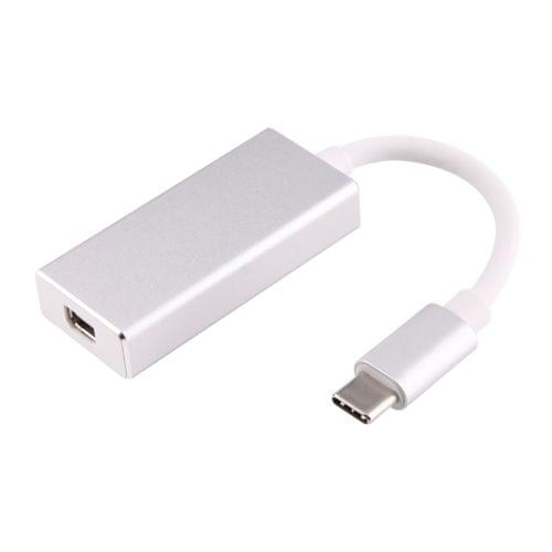 15cm 4Kx2K 60Hz USB-C / Type-C 3.1 Male to Mini DisplayPort Female Adapter Cable for MacBook 12 inch, Chromebook Pixel 2015 Tablet PC(Silver)