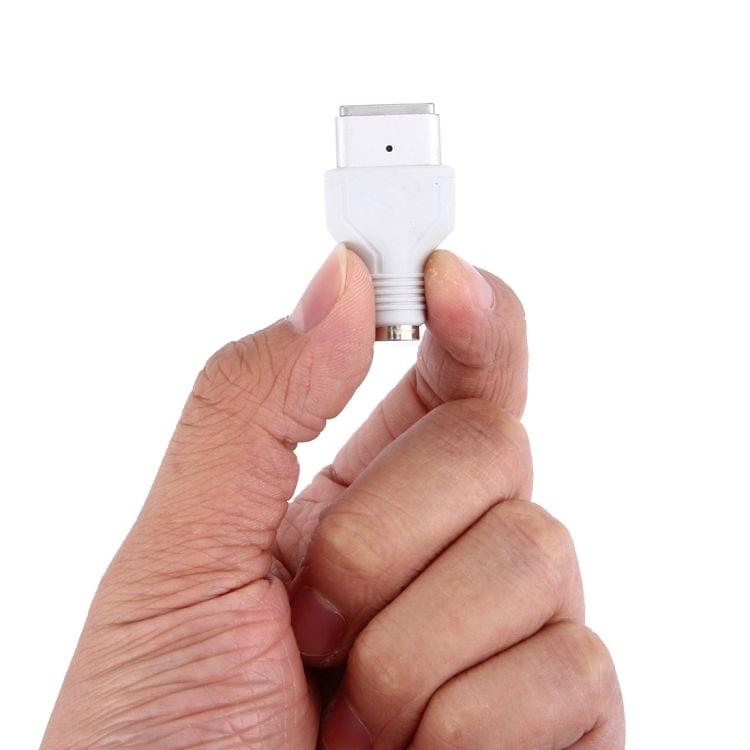 5.5x2.1mm Female to 5 Pin T Style MagSafe 2 Power Adapter for Apple Macbook A1425 A1435 A1465 A1502(White)
