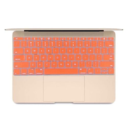 Soft 12 inch Silicone Keyboard Protective Cover Skin for new MacBook, American Version(Orange)