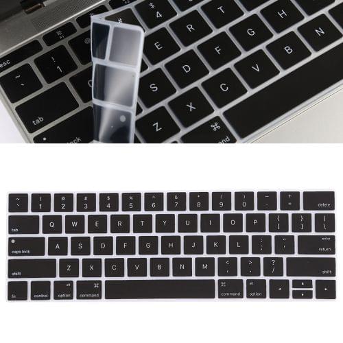 Keyboard Protector Silica Gel Film for MacBook Pro 13 / 15 with Touch Bar (A1706 / A1989 / A1707 / A1990)(Black)