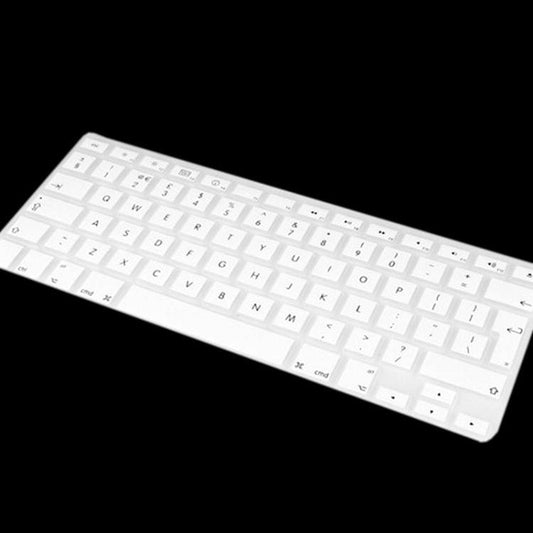 10 PCS Silicone Soft European-style English Keyboard Protector Cover Skin for MacBook Pro 13.3 inch / 15.4 inch / 17.3 inch(White)