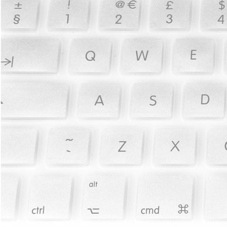 10 PCS Silicone Soft European-style English Keyboard Protector Cover Skin for MacBook Pro 13.3 inch / 15.4 inch / 17.3 inch(White)