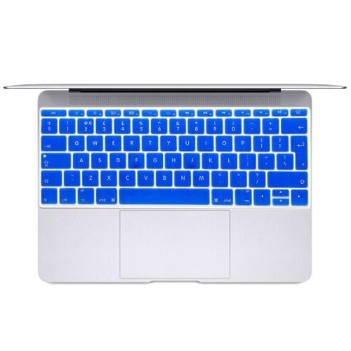 Soft 12 inch Translucent Colorized Keyboard Protective Cover Skin for new MacBook, European Version(Dark Blue)