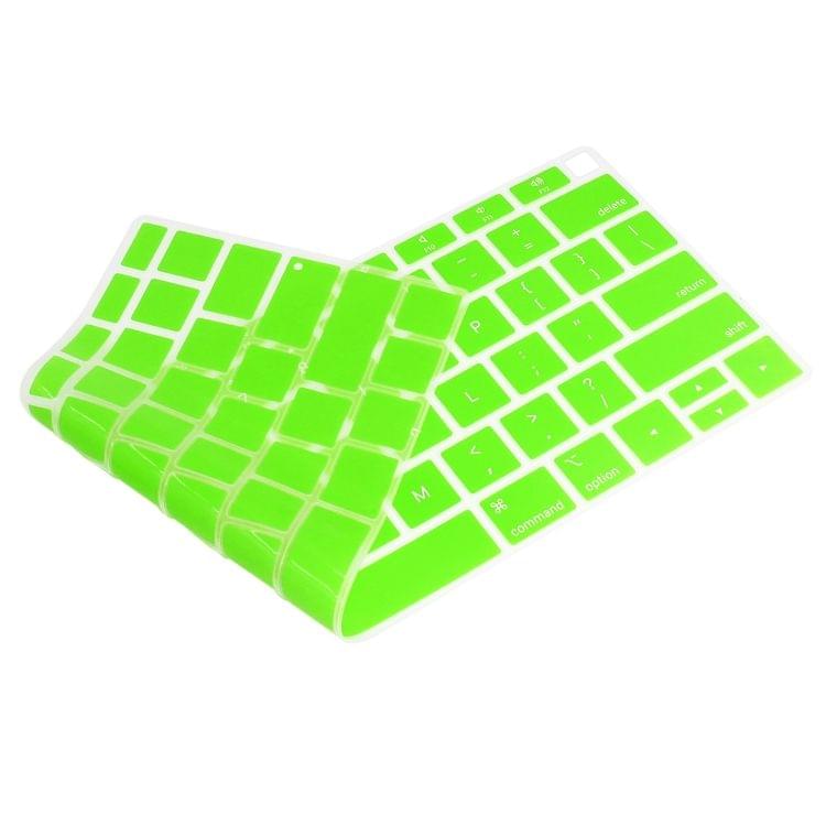 ENKAY Hat-prince US Version of The Notebook Ultra-thin  Silicone Color Keyboard Protective Cover for MacBook Air 13.3 inch A1932 (2018) (Green)