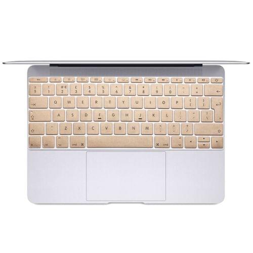 Soft 12 inch Translucent Colorized Keyboard Protective Cover Skin for new MacBook, European Version(Gold)