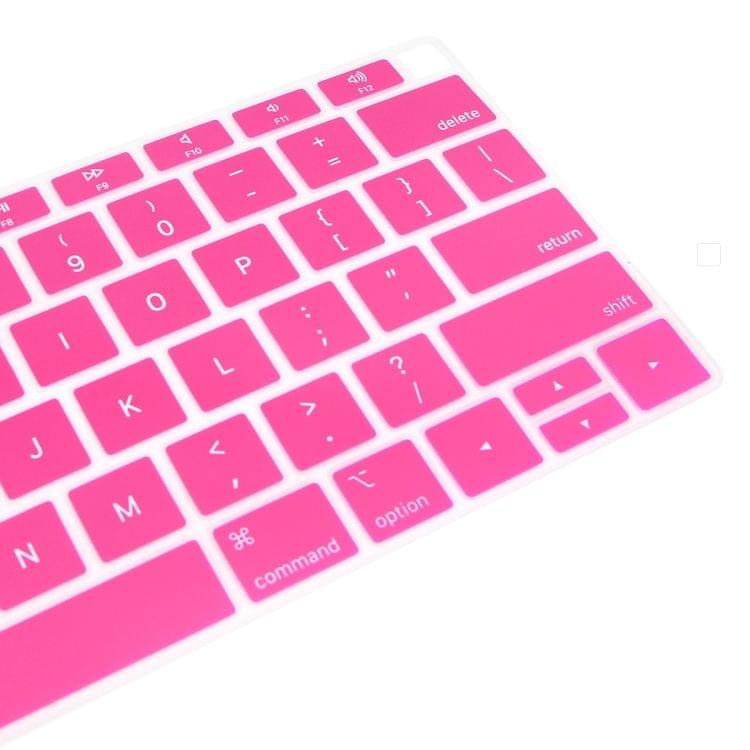 ENKAY Hat-prince US Version of The Notebook Ultra-thin  Silicone Color Keyboard Protective Cover for MacBook Air 13.3 inch A1932 (2018) (Pink)