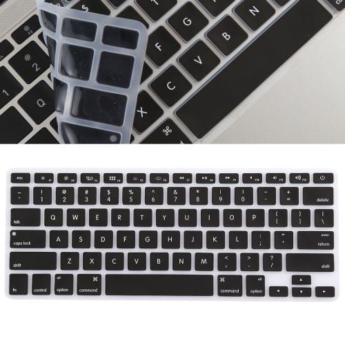 Keyboard Protector Silica Gel Film for MacBook Pro 13 / 15 & Air 13 (A1466 / A1502 / A12780 / A1286)(Black)