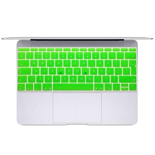 Soft 12 inch Translucent Colorized Keyboard Protective Cover Skin for new MacBook, European Version(Green)