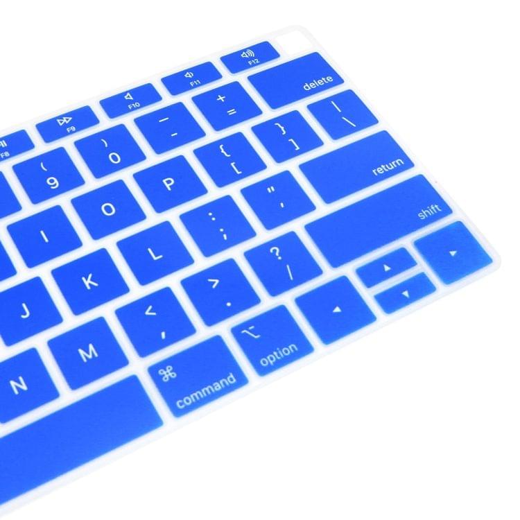 ENKAY Hat-prince US Version of The Notebook Ultra-thin  Silicone Color Keyboard Protective Cover for MacBook Air 13.3 inch A1932 (2018) (Dark Blue)