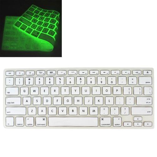 Universal Night Light Silicon Soft Keyboard Protector Cover Skin Protective Film for MacBook 13.3 inch & 15.4 inch(White)