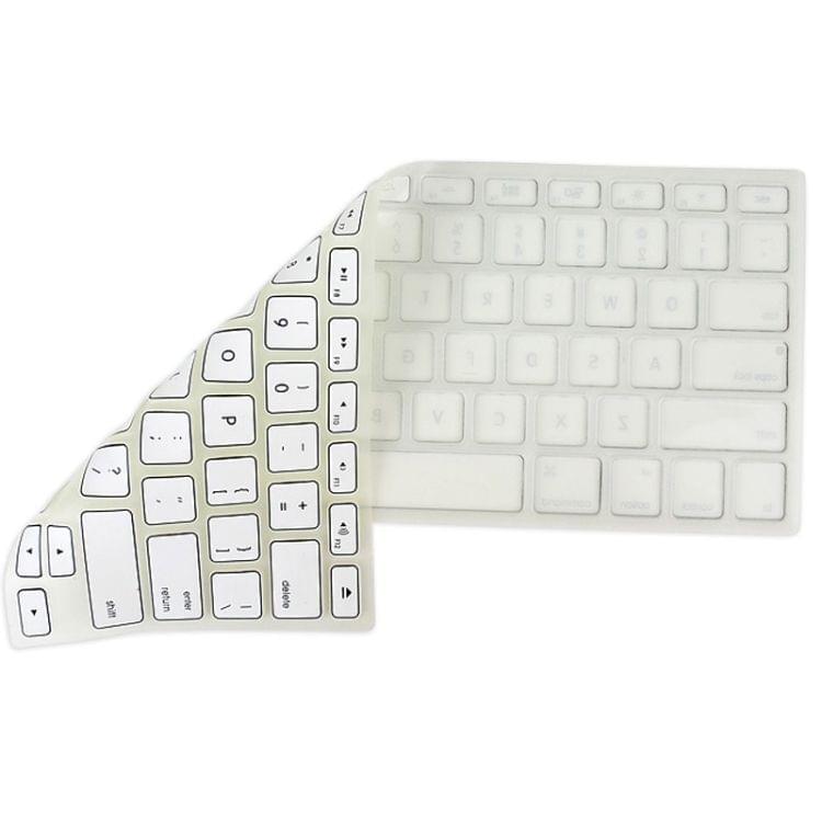 Universal Night Light Silicon Soft Keyboard Protector Cover Skin Protective Film for MacBook 13.3 inch & 15.4 inch(White)