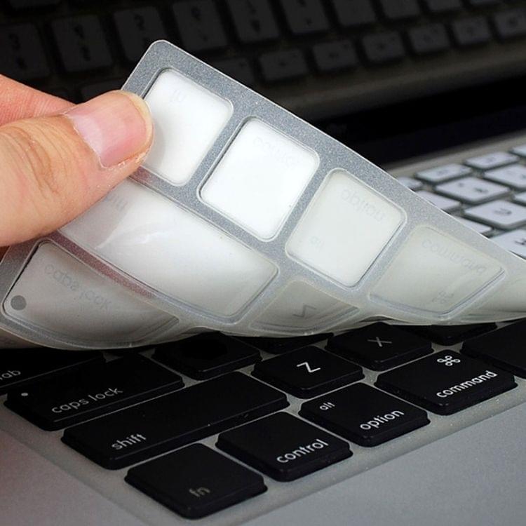 Universal Night Light Silicon Soft Keyboard Protector Cover Skin Protective Film for MacBook 13.3 inch & 15.4 inch(White)