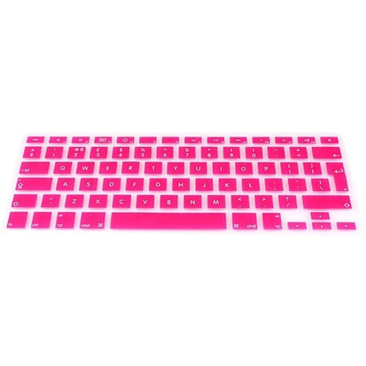 10 PCS Silicone Soft European-style English Keyboard Protector Cover Skin for MacBook Pro 13.3 inch / 15.4 inch / 17.3 inch(Magenta)