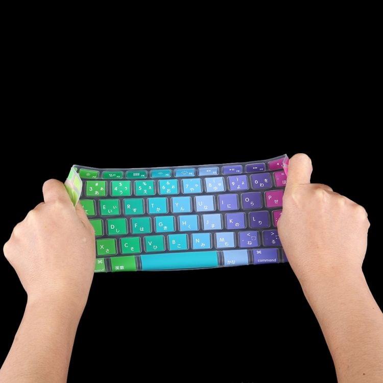 Colorful Apple Laptop Silicone Keyboard Protector Protective Film for Macbook 13.3 inch & 15.4 inch & 17 inch, Japanese Version with English